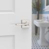 imageKwikset Casey Entry Door Handle with Lock and Key Secure Keyed Reversible Lever Exterior For Front Entrance and Bedrooms Satin Nickel  Pick Resistant Smartkey Rekey Security and MicrobanSatin Nickel