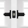 imageKwikset Casey Entry Door Handle with Lock and Key Secure Keyed Reversible Lever Exterior For Front Entrance and Bedrooms Satin Nickel  Pick Resistant Smartkey Rekey Security and MicrobanMatte Black