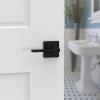 imageKwikset Casey Entry Door Handle with Lock and Key Secure Keyed Reversible Lever Exterior For Front Entrance and Bedrooms Satin Nickel  Pick Resistant Smartkey Rekey Security and MicrobanMatte Black
