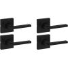imageKwikset Casey Entry Door Handle with Lock and Key Secure Keyed Reversible Lever Exterior For Front Entrance and Bedrooms Satin Nickel  Pick Resistant Smartkey Rekey Security and MicrobanMatte Black