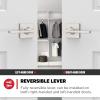 imageKwikset Casey Entry Door Handle with Lock and Key Secure Keyed Reversible Lever Exterior For Front Entrance and Bedrooms Satin Nickel  Pick Resistant Smartkey Rekey Security and MicrobanSatin Nickel