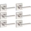 imageKwikset Casey Entry Door Handle with Lock and Key Secure Keyed Reversible Lever Exterior For Front Entrance and Bedrooms Satin Nickel  Pick Resistant Smartkey Rekey Security and MicrobanSatin Nickel