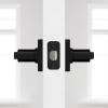 imageKwikset Casey Entry Door Handle with Lock and Key Secure Keyed Reversible Lever Exterior For Front Entrance and Bedrooms Satin Nickel  Pick Resistant Smartkey Rekey Security and MicrobanMatte Black