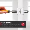 imageKwikset Casey Entry Door Handle with Lock and Key Secure Keyed Reversible Lever Exterior For Front Entrance and Bedrooms Satin Nickel  Pick Resistant Smartkey Rekey Security and MicrobanPolished Chrome