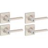 imageKwikset Casey Entry Door Handle with Lock and Key Secure Keyed Reversible Lever Exterior For Front Entrance and Bedrooms Satin Nickel  Pick Resistant Smartkey Rekey Security and MicrobanSatin Nickel