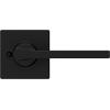 imageKwikset Casey Entry Door Handle with Lock and Key Secure Keyed Reversible Lever Exterior For Front Entrance and Bedrooms Satin Nickel  Pick Resistant Smartkey Rekey Security and MicrobanMatte Black