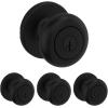 imageKwikset Cove Interior Passage Door Knob Handle For Closet and Hallway Doors NonLocking Doorknob Venetian BronzeMatte Black