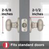 imageKwikset Cove Interior Passage Door Knob Handle For Closet and Hallway Doors NonLocking Doorknob Venetian BronzeSatin Nickel