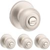 imageKwikset Cove Interior Passage Door Knob Handle For Closet and Hallway Doors NonLocking Doorknob Venetian BronzeSatin Nickel