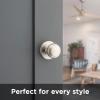 imageKwikset Cove Interior Passage Door Knob Handle For Closet and Hallway Doors NonLocking Doorknob Venetian BronzeSatin Nickel