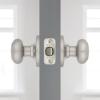 imageKwikset Cove Interior Passage Door Knob Handle For Closet and Hallway Doors NonLocking Doorknob Venetian BronzeSatin Nickel