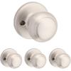 imageKwikset Cove Interior Passage Door Knob Handle For Closet and Hallway Doors NonLocking Doorknob Venetian BronzeSatin Nickel