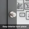 imageKwikset Cove Interior Passage Door Knob Handle For Closet and Hallway Doors NonLocking Doorknob Venetian BronzeSatin Nickel