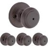 imageKwikset Cove Interior Passage Door Knob Handle For Closet and Hallway Doors NonLocking Doorknob Venetian BronzeVenetian Bronze