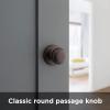 imageKwikset Cove Interior Passage Door Knob Handle For Closet and Hallway Doors NonLocking Doorknob Venetian BronzeVenetian Bronze