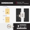 imageKwikset Crosstown Deadbolt Lock Matte Black Rectangular Exterior Keyed Front Entry DoorSatin Brass