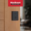imageKwikset Crosstown Deadbolt Lock Satin Nickel Rectangular Exterior Keyed Front Entry Door Pick Resistant SmartKey Rekey Security Single Cylinder Dead Bolt Door Lock with Microban ProtectionMatte Black