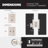 imageKwikset Crosstown Deadbolt Lock Satin Nickel Rectangular Exterior Keyed Front Entry Door Pick Resistant SmartKey Rekey Security Single Cylinder Dead Bolt Door Lock with Microban ProtectionSatin Nickel