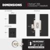 imageKwikset Crosstown Deadbolt Lock Satin Nickel Rectangular Exterior Keyed Front Entry Door Pick Resistant SmartKey Rekey Security Single Cylinder Dead Bolt Door Lock with Microban ProtectionMatte Black