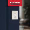imageKwikset Crosstown Deadbolt Lock Satin Nickel Rectangular Exterior Keyed Front Entry Door Pick Resistant SmartKey Rekey Security Single Cylinder Dead Bolt Door Lock with Microban ProtectionSatin Nickel