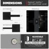 imageKwikset Halifax Entry Door Handle with Lock and Key Secure Keyed Reversible Lever Exterior For Front Entrance and Bedrooms Matte Black Pick Resistant Smartkey Rekey Security and MicrobanMatte Black