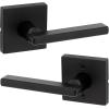 imageKwikset Halifax Entry Door Handle with Lock and Key Secure Keyed Reversible Lever Exterior For Front Entrance and Bedrooms Matte Black Pick Resistant Smartkey Rekey Security and MicrobanMatte Black