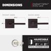 imageKwikset Halifax Entry Door Handle with Lock and Key Secure Keyed Reversible Lever Exterior For Front Entrance and Bedrooms Matte Black Pick Resistant Smartkey Rekey Security and MicrobanVenetian Bronze