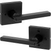 imageKwikset Halifax Entry Door Handle with Lock and Key Secure Keyed Reversible Lever Exterior For Front Entrance and Bedrooms Matte Black Pick Resistant Smartkey Rekey Security and MicrobanMatte Black