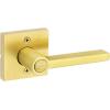 imageKwikset Halifax Entry Door Handle with Lock and Key Secure Keyed Reversible Lever Exterior For Front Entrance and Bedrooms Satin Brass Pick Resistant Smartkey Rekey Security and MicrobanKeyed Entry