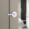 imageKwikset Halifax Entry Door Handle with Lock and Key Secure Keyed Reversible Lever Exterior for Front Entrance and Bedrooms Satin Brass Pick Resistant Smartkey Rekey Security and MicrobanPolished Chrome