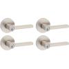 imageKwikset Halifax Entry Door Handle with Lock and Key Secure Keyed Reversible Lever Exterior for Front Entrance and Bedrooms Satin Brass Pick Resistant Smartkey Rekey Security and MicrobanSatin Nickel