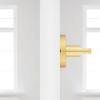 imageKwikset Halifax Entry Door Handle with Lock and Key Secure Keyed Reversible Lever Exterior for Front Entrance and Bedrooms Satin Brass Pick Resistant Smartkey Rekey Security and MicrobanSatin Brass