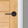 imageKwikset Halifax Entry Door Handle with Lock and Key Secure Keyed Reversible Lever Exterior for Front Entrance and Bedrooms Satin Brass Pick Resistant Smartkey Rekey Security and MicrobanVenetian Bronze
