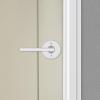 imageKwikset Halifax Entry Door Handle with Lock and Key Secure Keyed Reversible Lever Exterior for Front Entrance and Bedrooms Satin Brass Pick Resistant Smartkey Rekey Security and MicrobanPolished Chrome