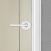 imageKwikset Halifax Entry Door Handle with Lock and Key Secure Keyed Reversible Lever Exterior for Front Entrance and Bedrooms Satin Brass Pick Resistant Smartkey Rekey Security and MicrobanPolished Chrome