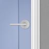 imageKwikset Halifax Entry Door Handle with Lock and Key Secure Keyed Reversible Lever Exterior for Front Entrance and Bedrooms Satin Brass Pick Resistant Smartkey Rekey Security and MicrobanSatin Chrome