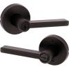 imageKwikset Halifax Entry Door Handle with Lock and Key Secure Keyed Reversible Lever Exterior for Front Entrance and Bedrooms Satin Brass Pick Resistant Smartkey Rekey Security and MicrobanVenetian Bronze