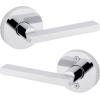 imageKwikset Halifax Entry Door Handle with Lock and Key Secure Keyed Reversible Lever Exterior for Front Entrance and Bedrooms Satin Brass Pick Resistant Smartkey Rekey Security and MicrobanPolished Chrome