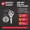 imageKwikset Halifax Entry Door Handle with Lock and Key Secure Keyed Reversible Lever Exterior for Front Entrance and Bedrooms Satin Brass Pick Resistant Smartkey Rekey Security and MicrobanPolished Chrome