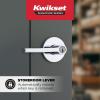 imageKwikset Halifax Entry Door Handle with Lock and Key Secure Keyed Reversible Lever Exterior for Front Entrance and Bedrooms Satin Brass Pick Resistant Smartkey Rekey Security and MicrobanPolished Chrome