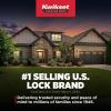 imageKwikset Halifax Entry Door Handle with Lock and Key Secure Keyed Reversible Lever Exterior for Front Entrance and Bedrooms Satin Brass Pick Resistant Smartkey Rekey Security and MicrobanVenetian Bronze