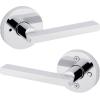 imageKwikset Halifax Entry Door Handle with Lock and Key Secure Keyed Reversible Lever Exterior for Front Entrance and Bedrooms Satin Brass Pick Resistant Smartkey Rekey Security and MicrobanPolished Chrome