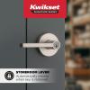imageKwikset Halifax Entry Door Handle with Lock and Key Secure Keyed Reversible Lever Exterior for Front Entrance and Bedrooms Satin Brass Pick Resistant Smartkey Rekey Security and MicrobanSatin Nickel