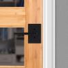 imageKwikset Halifax Interior Privacy Door Handle with Lock Door Lever For Bathroom and Bedroom Matte Black Reversible Keyless Push Button Lock Door Lever with Microban ProtectionMatte Black
