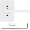 imageKwikset Halifax Interior Privacy Door Handle with Lock Door Lever For Bathroom and Bedroom Matte Black Reversible Keyless Push Button Lock Door Lever with Microban ProtectionPolished Chrome