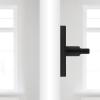 imageKwikset Halifax Interior Privacy Door Handle with Lock Door Lever For Bathroom and Bedroom Matte Black Reversible Keyless Push Button Lock Door Lever with Microban ProtectionMatte Black