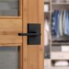 imageKwikset Halifax Interior Privacy Door Handle with Lock Door Lever For Bathroom and Bedroom Matte Black Reversible Keyless Push Button Lock Door Lever with Microban ProtectionMatte Black