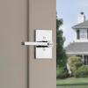 imageKwikset Halifax Interior Privacy Door Handle with Lock Door Lever For Bathroom and Bedroom Matte Black Reversible Keyless Push Button Lock Door Lever with Microban ProtectionPolished Chrome