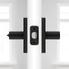 imageKwikset Halifax Interior Privacy Door Handle with Lock Door Lever For Bathroom and Bedroom Matte Black Reversible Keyless Push Button Lock Door Lever with Microban ProtectionMatte Black