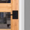 imageKwikset Halifax Interior Privacy Door Handle with Lock Door Lever For Bathroom and Bedroom Matte Black Reversible Keyless Push Button Lock Door Lever with Microban ProtectionMatte Black